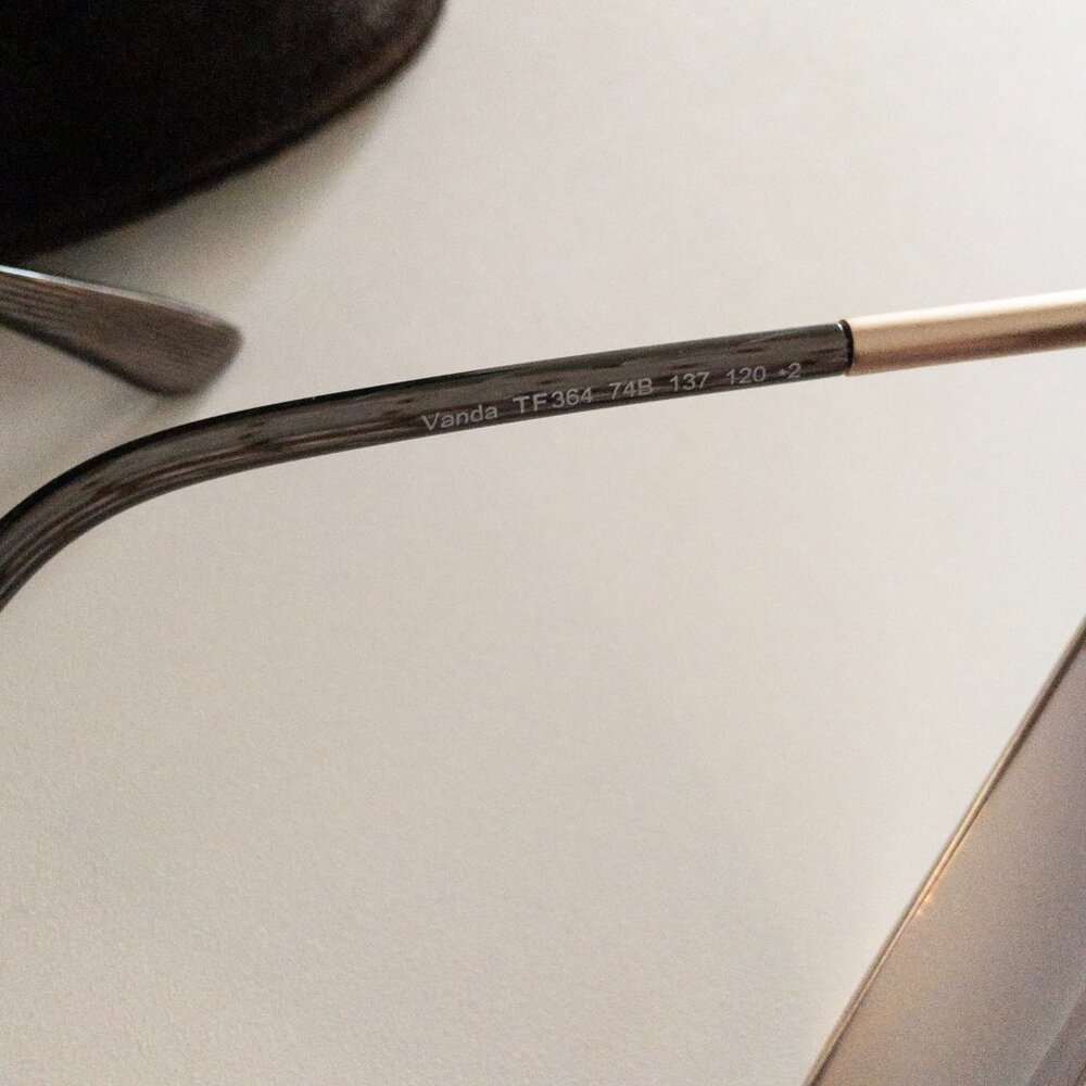 Tom Ford Vanda Oversized Sunglasses UV Cat Eye Nude Gold Vacation Summer - Picture 16 of 16